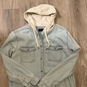 Men’s Jean Jacket/Oversized Shirt With Hoodie